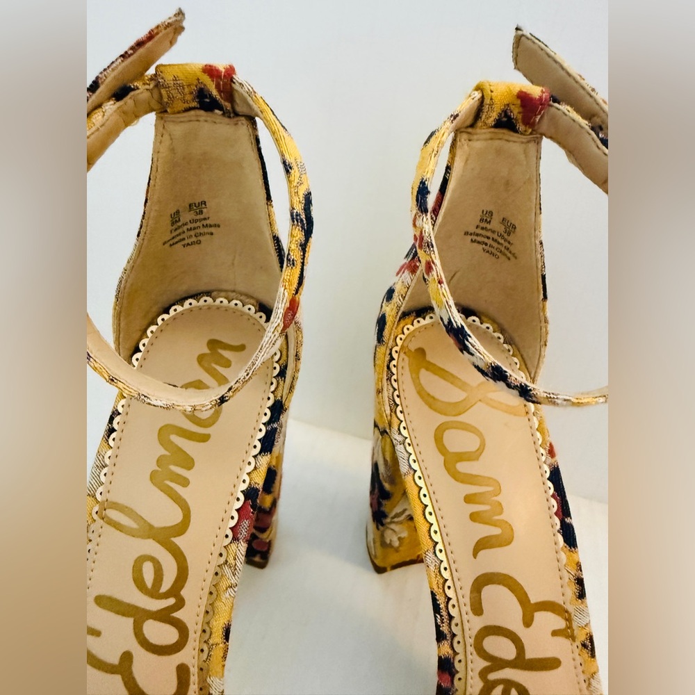 Sam Edelman Floral Jacquard Heels - Picture 2 of 9